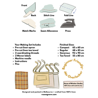 Linen Apron & Tea Towel Making Set