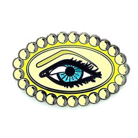 Eye See Enamel Badge
