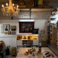 interior view of artist workshop