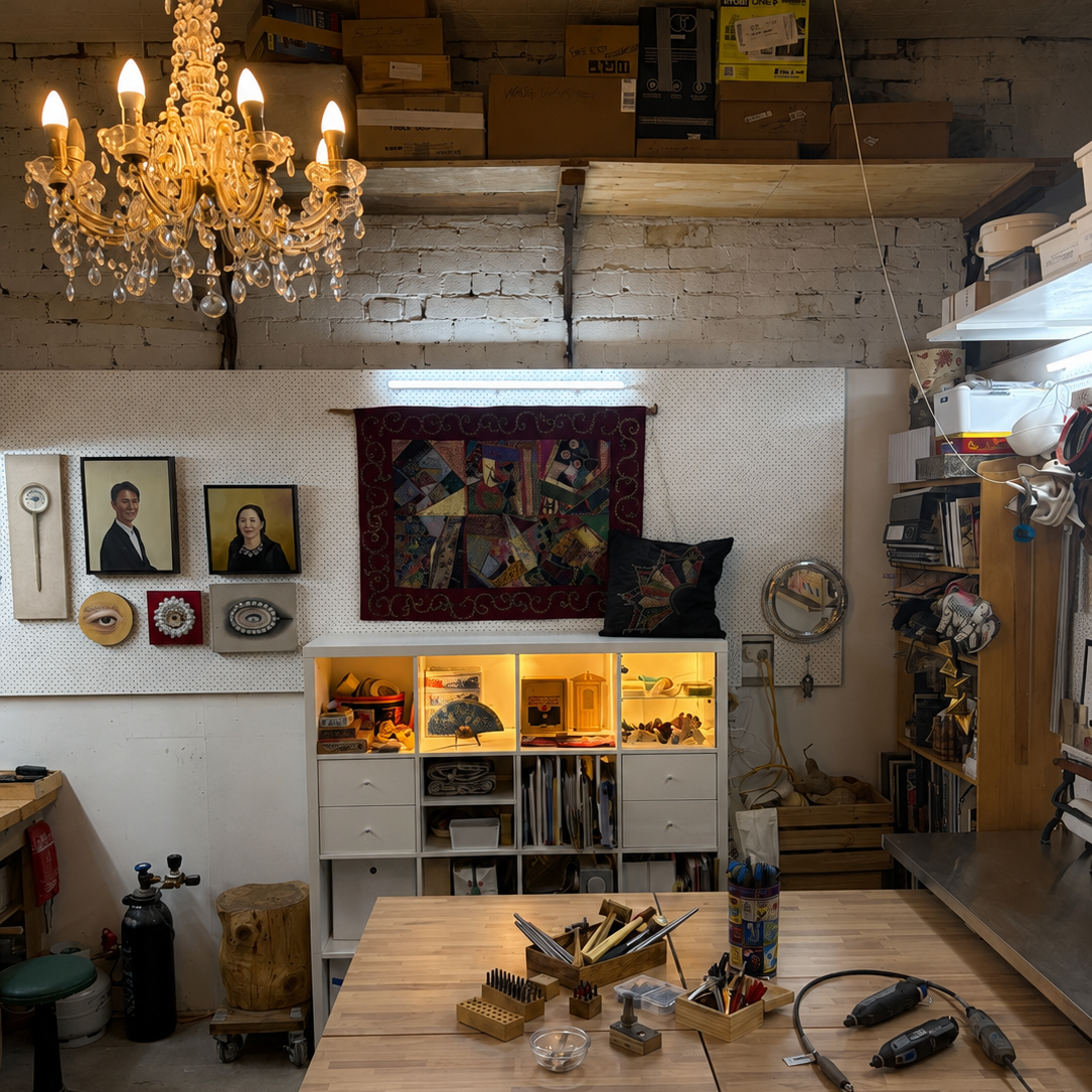 interior view of artist workshop